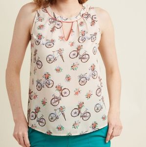 Modcloth bicycle blouse Medium